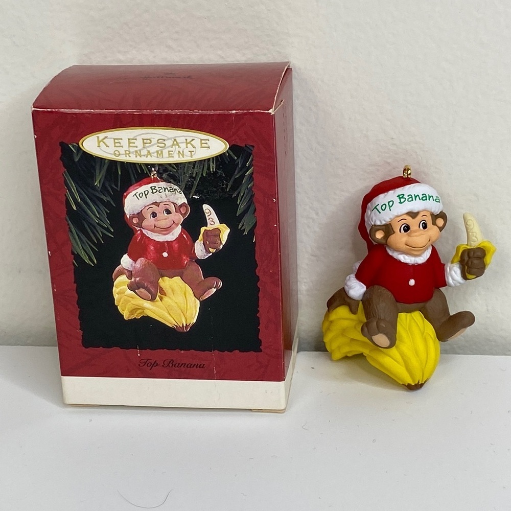 Vintage HALLMARK KEEPSAKE Christmas Ornament "Top Bananas" 1993 with Box